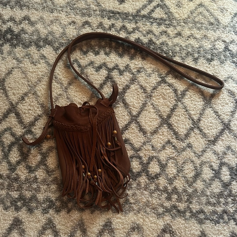 Billabong boho beaded fringe crossbody pouch - Picture 2 of 3
